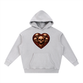 "END OF WORLDS" Snow Wash Fleece Oversize Hoodie