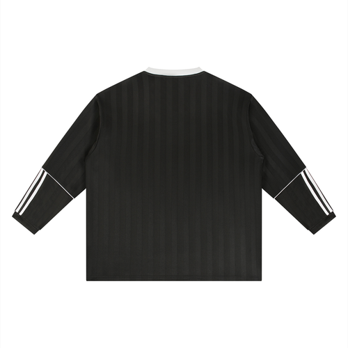 BLACK UNION JACK MM MONOGRAM FOOTBALL JERSEY