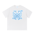 MM MONOGRAM TEE - WHITE / ICE BLUE