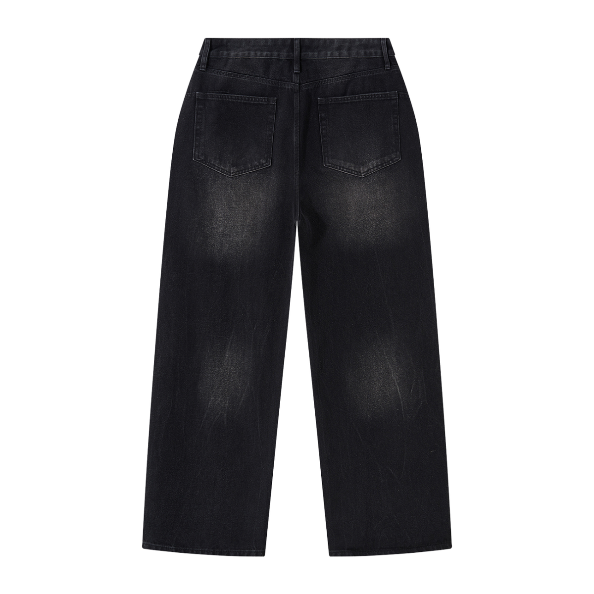 Denim Study 001 - Black Vintage Wash Wide Leg Jeans