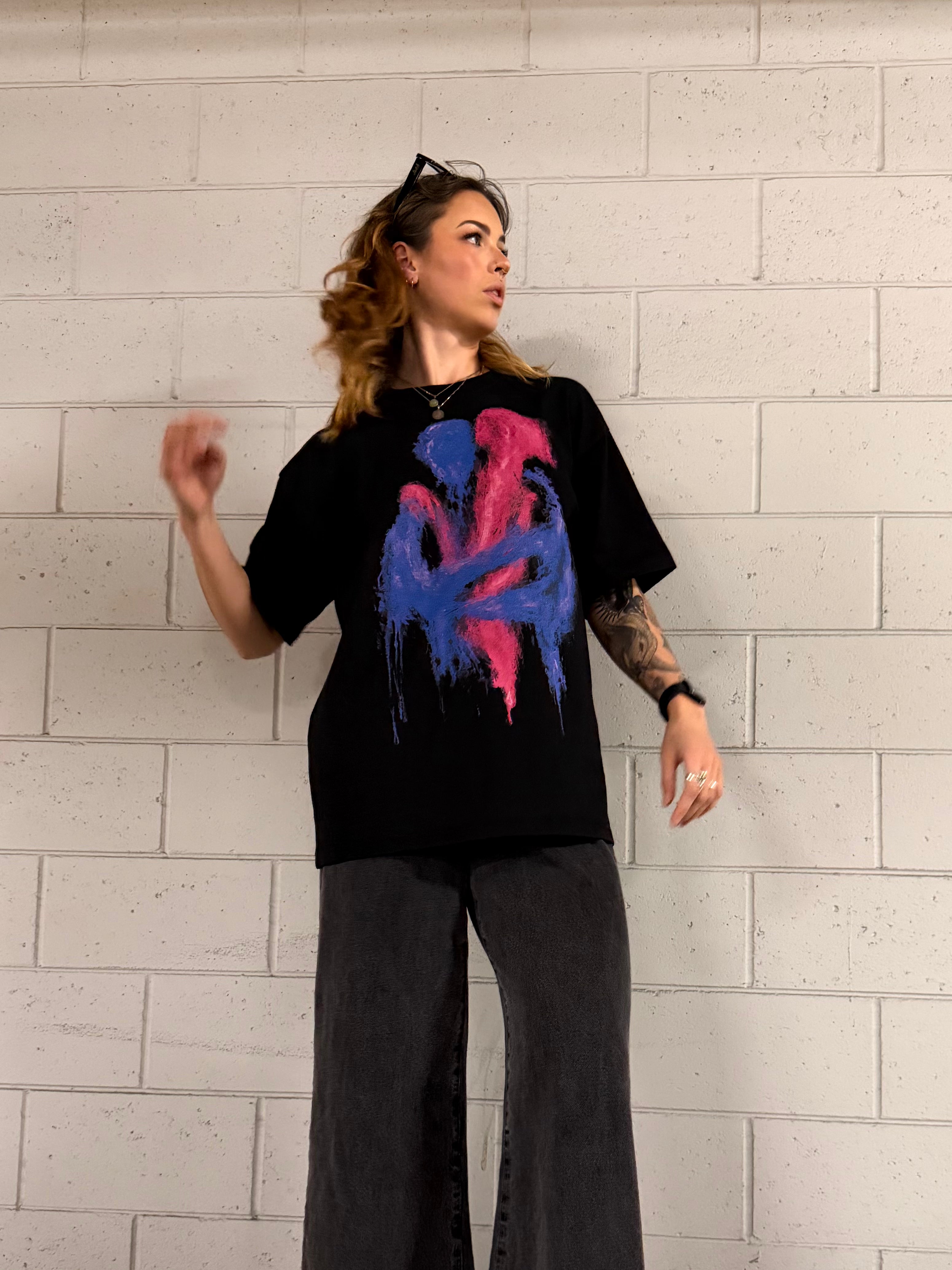 LOVERS TEE - BLACK / PURPLE / PINK