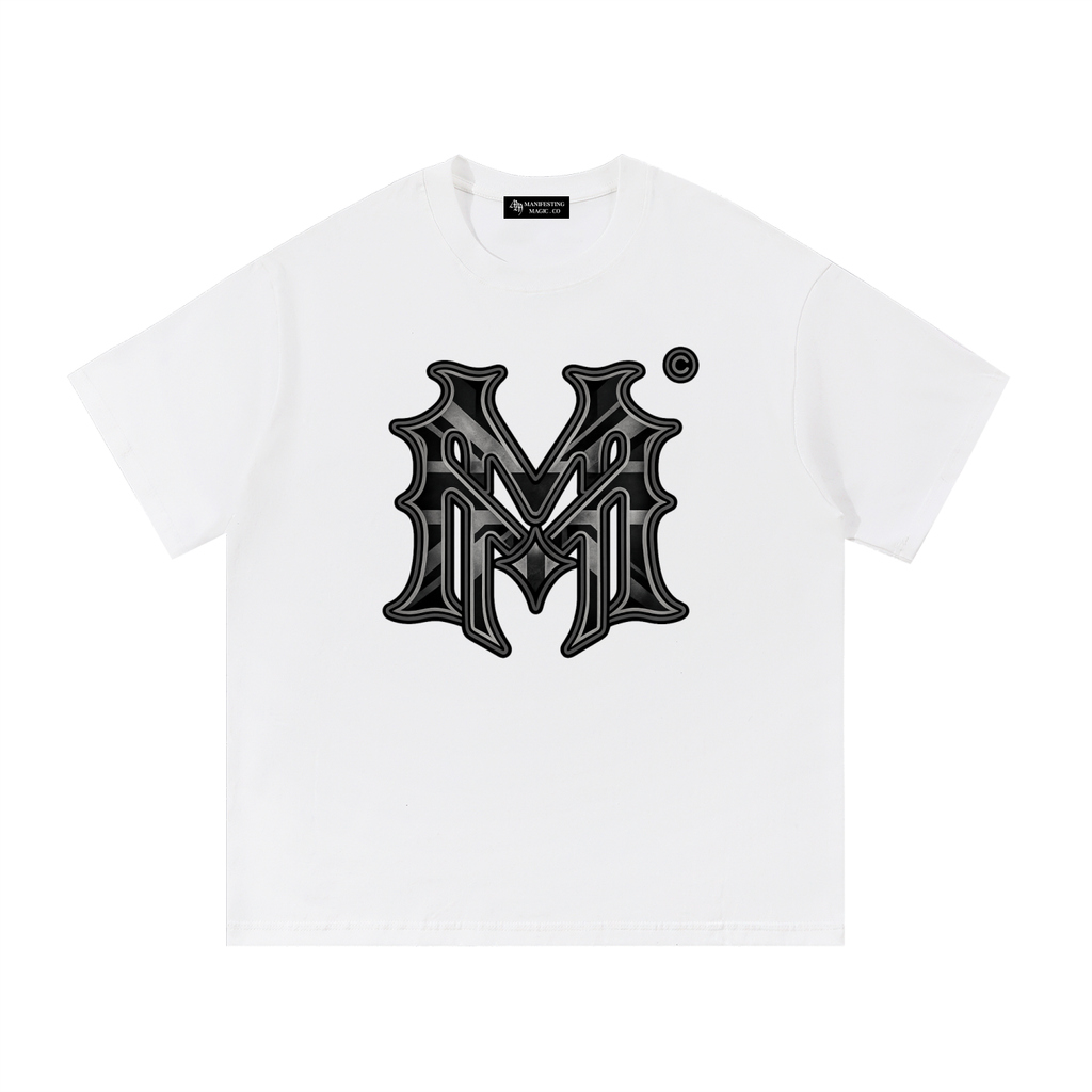 MM MONOGRAM UNION JACK TEE — WHITE / BLACK