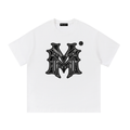 MM MONOGRAM UNION JACK TEE — WHITE / BLACK
