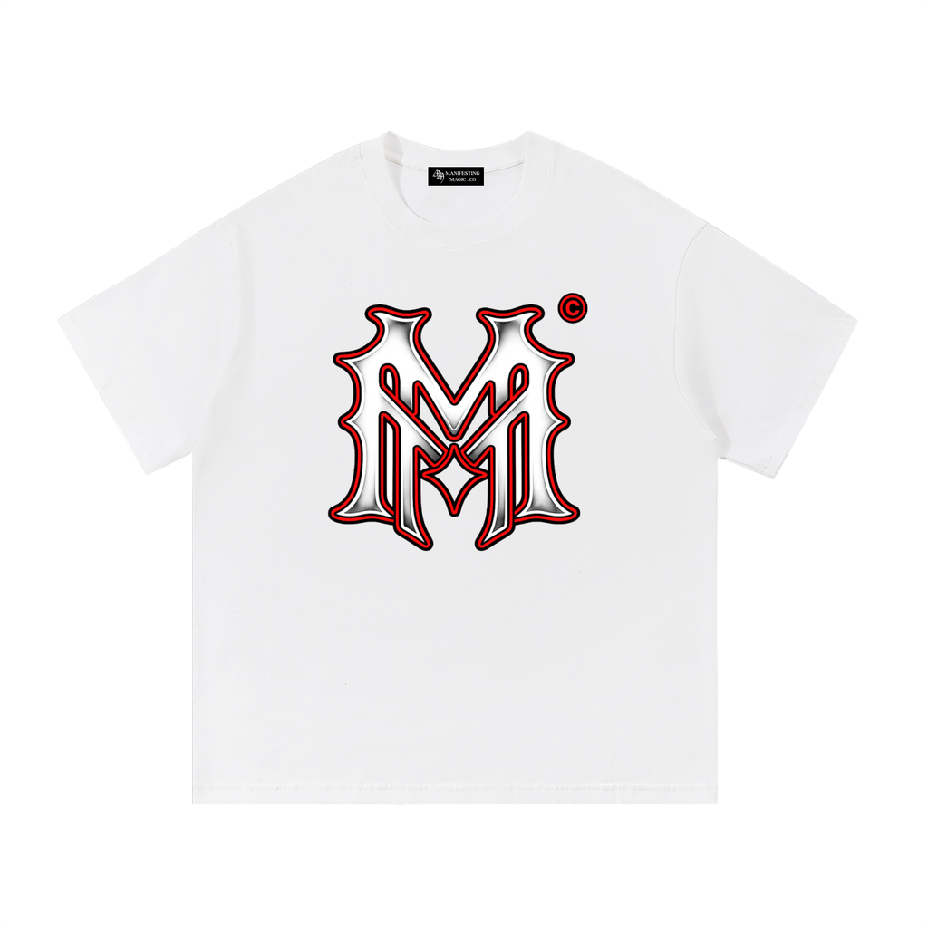 MM MONOGRAM TEE - RED / WHITE / GRAY