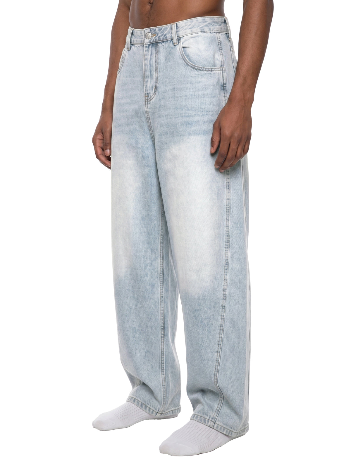 Denim Study 002 - Light Wash Wide Leg Jeans