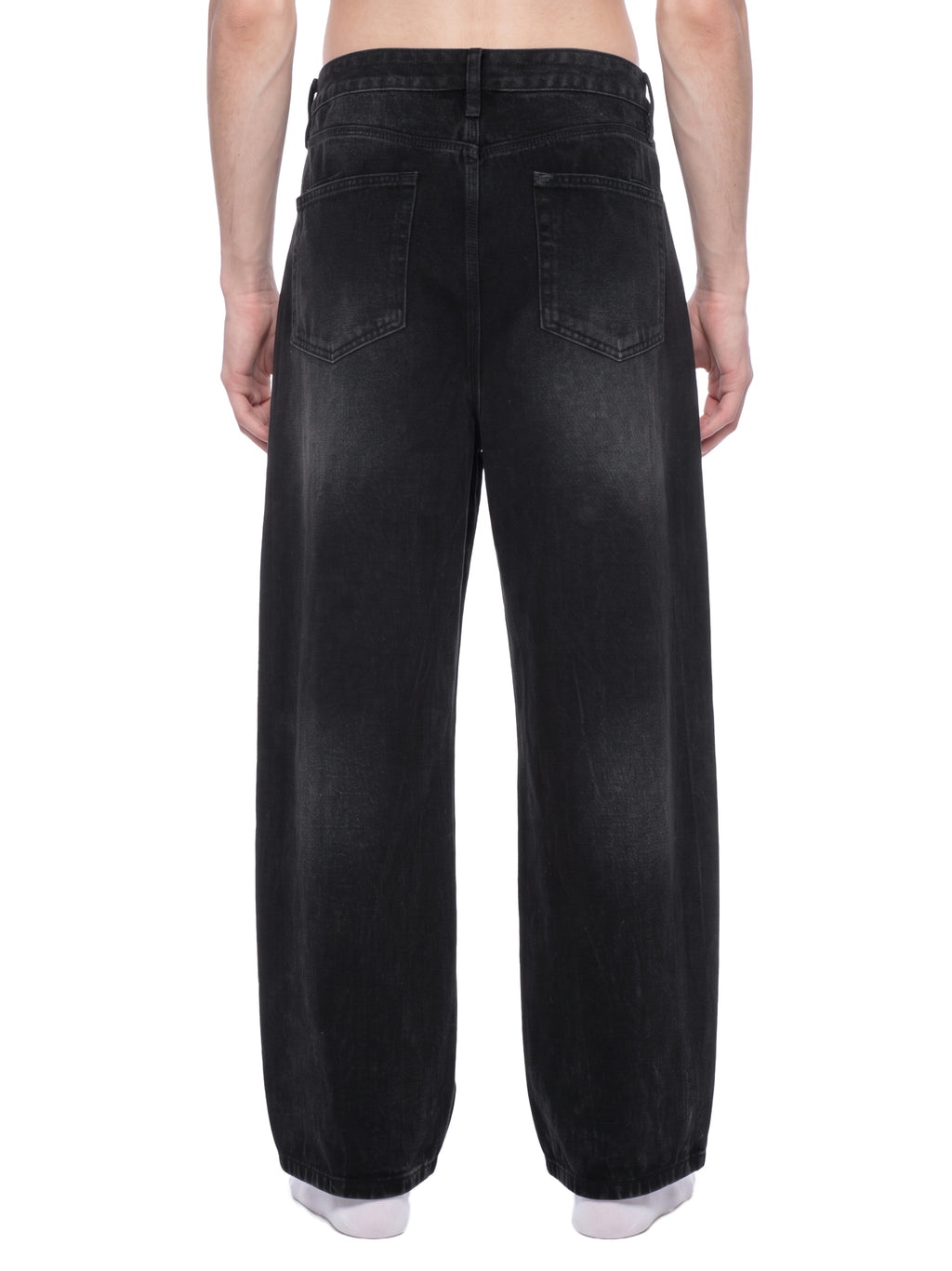 Denim Study 001 - Black Vintage Wash Wide Leg Jeans