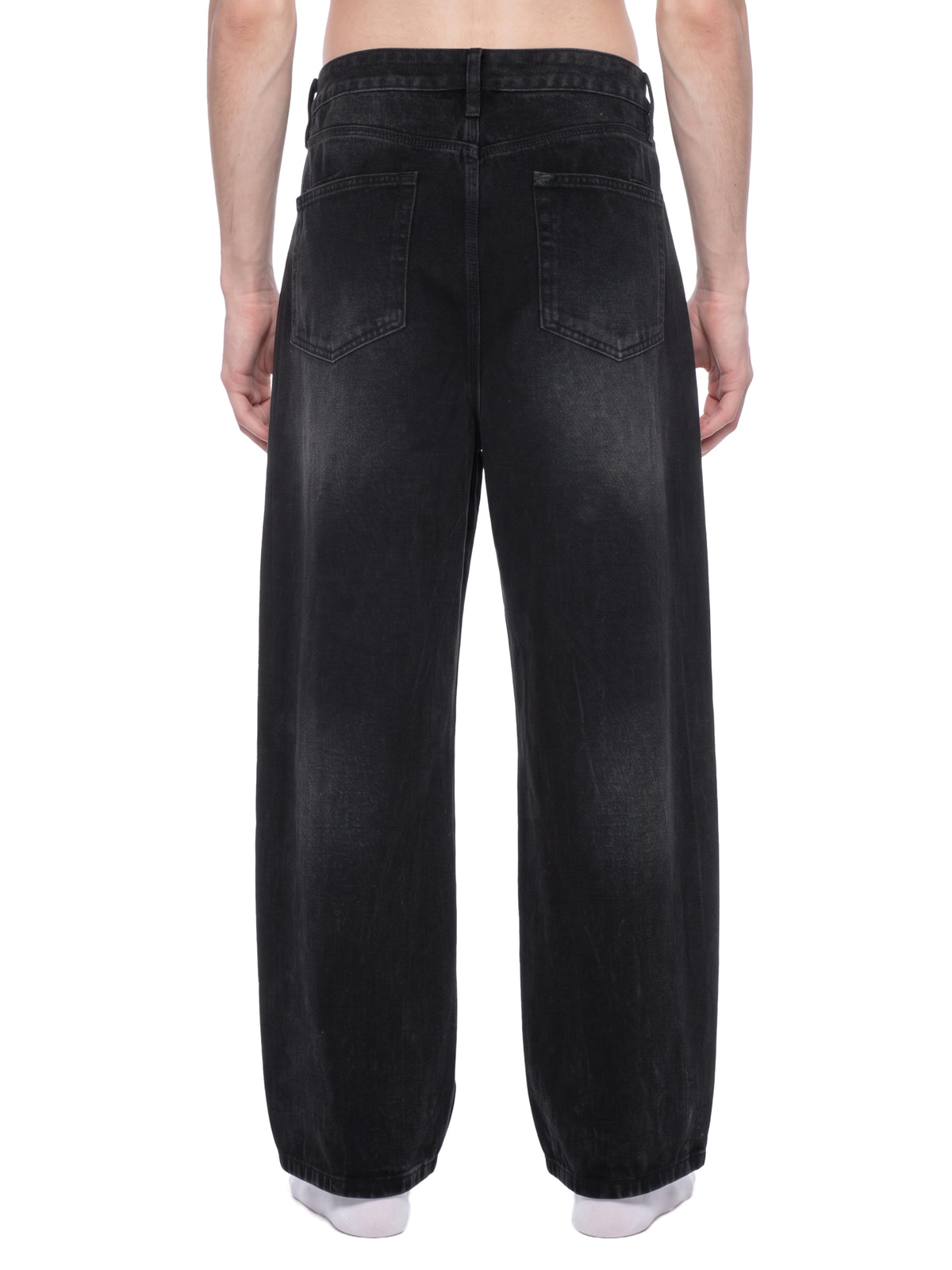Denim Study 001 - Black Vintage Wash Wide Leg Jeans